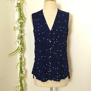 NWT Rock & Republic Blue Stars Sleeveless Blouse